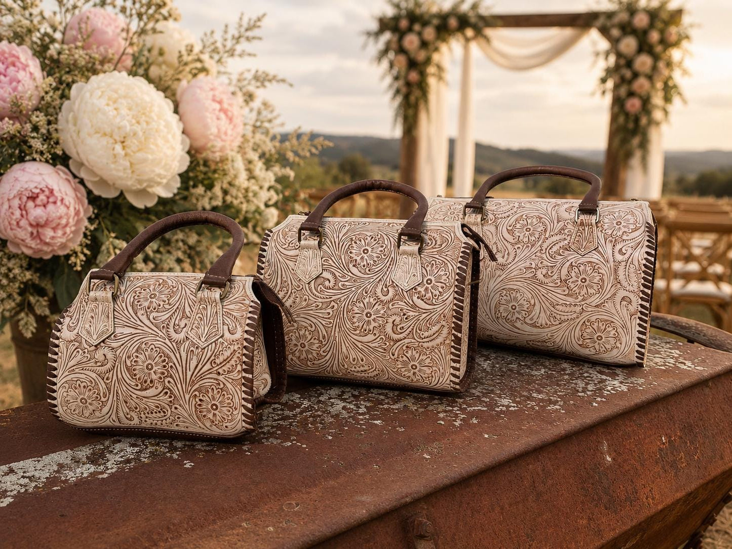 A Cowgirls Promise - western wedding bridal satchel barrel bag purse by Double B