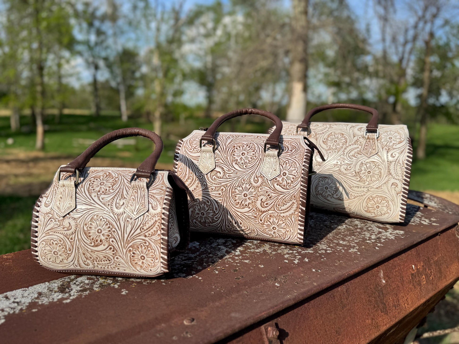 A Cowgirls Promise - western wedding bridal satchel barrel bag purse by Double B