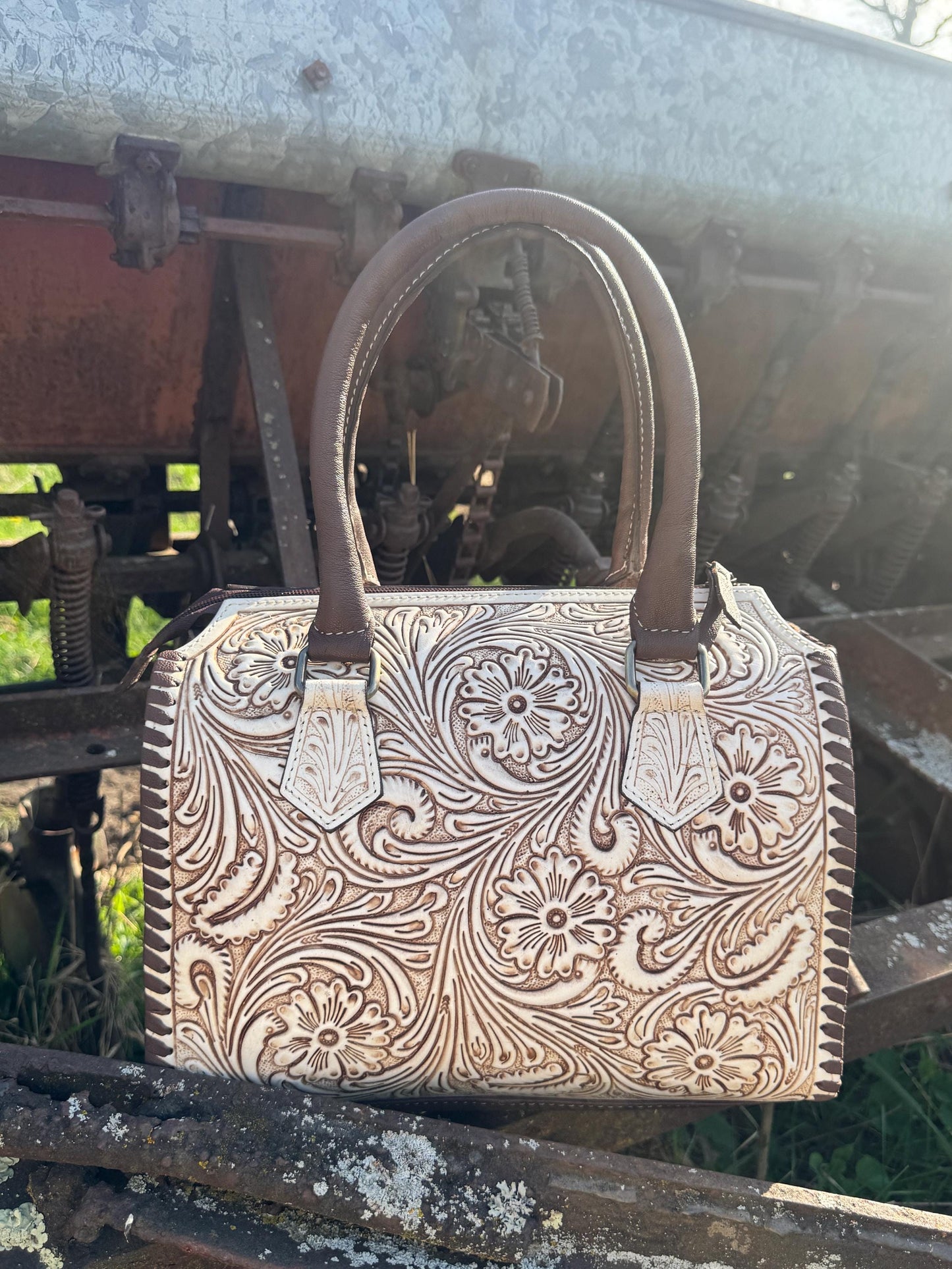 A Cowgirls Promise - western wedding bridal satchel barrel bag purse by Double B