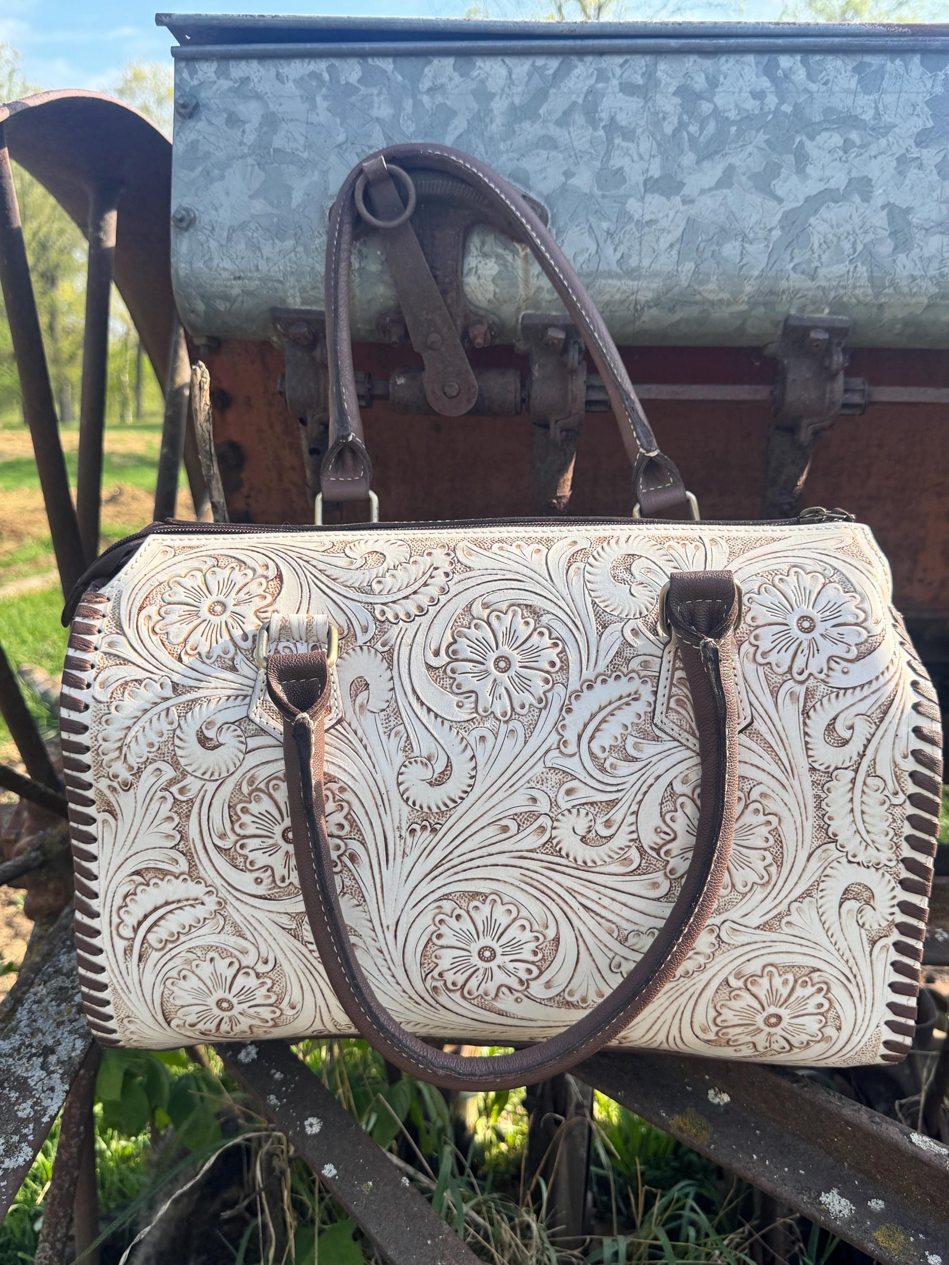 A Cowgirls Promise - western wedding bridal satchel barrel bag purse by Double B