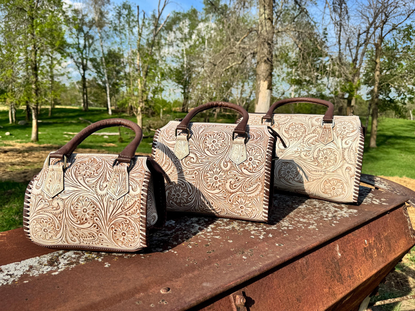 A Cowgirls Promise - western wedding bridal satchel barrel bag purse by Double B