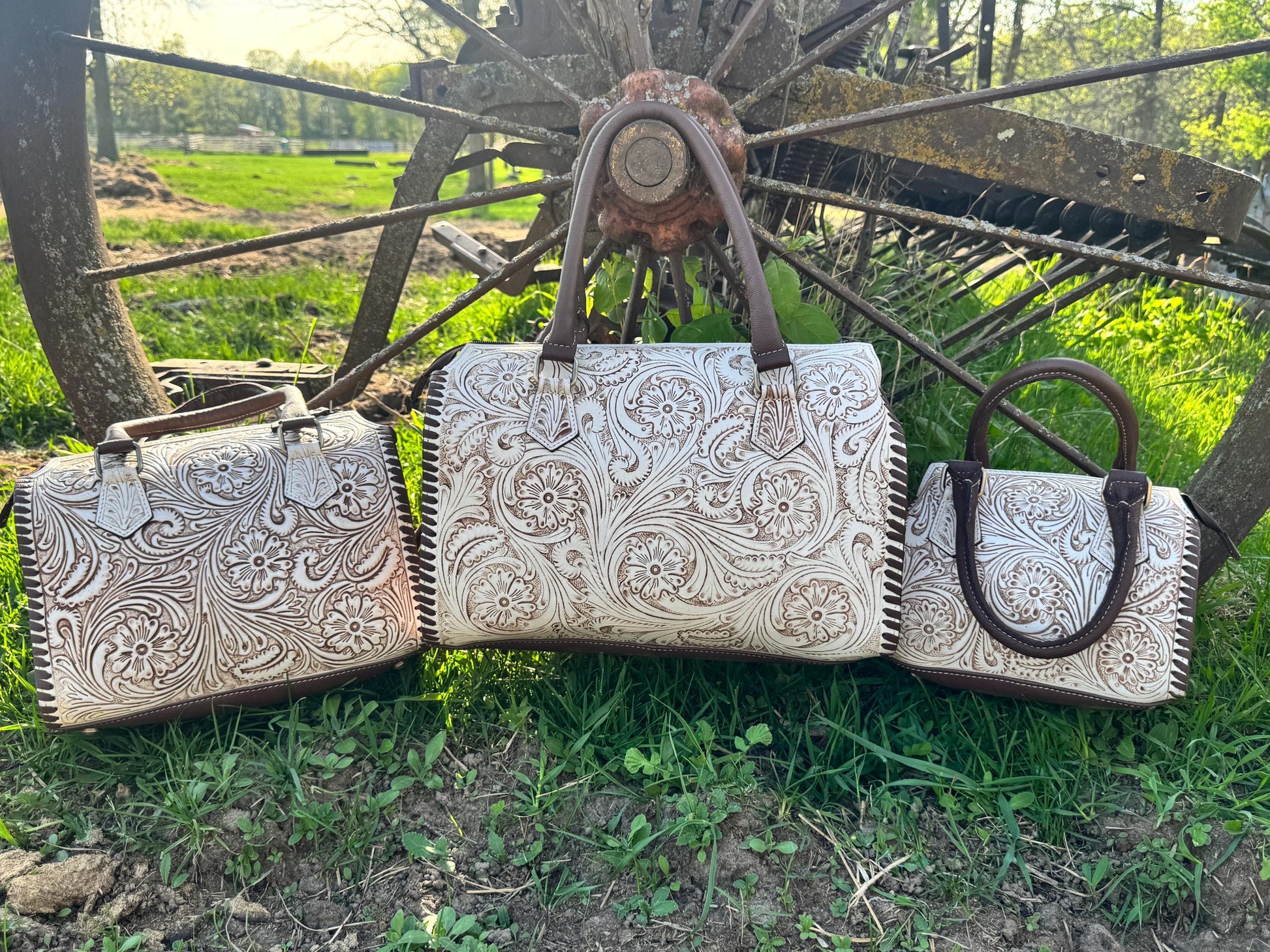 A Cowgirls Promise - western wedding bridal satchel barrel bag purse by Double B