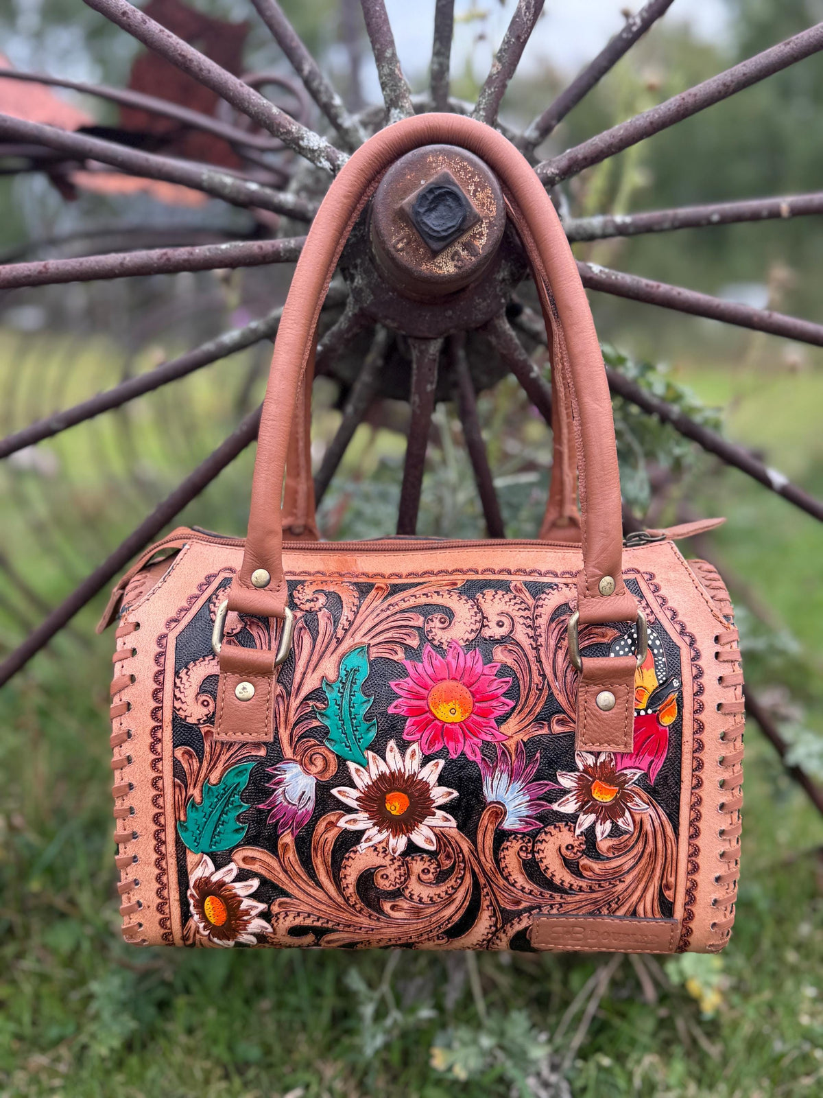 Wildflower Revival Western Speedy Leather Purse with optional wallet