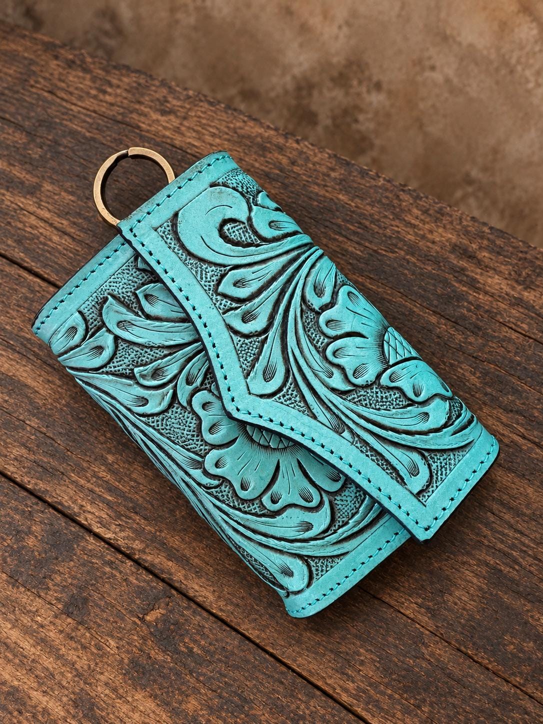 The Turquoise Mesa Speedy Leather Barrel Bag Purse by Double B