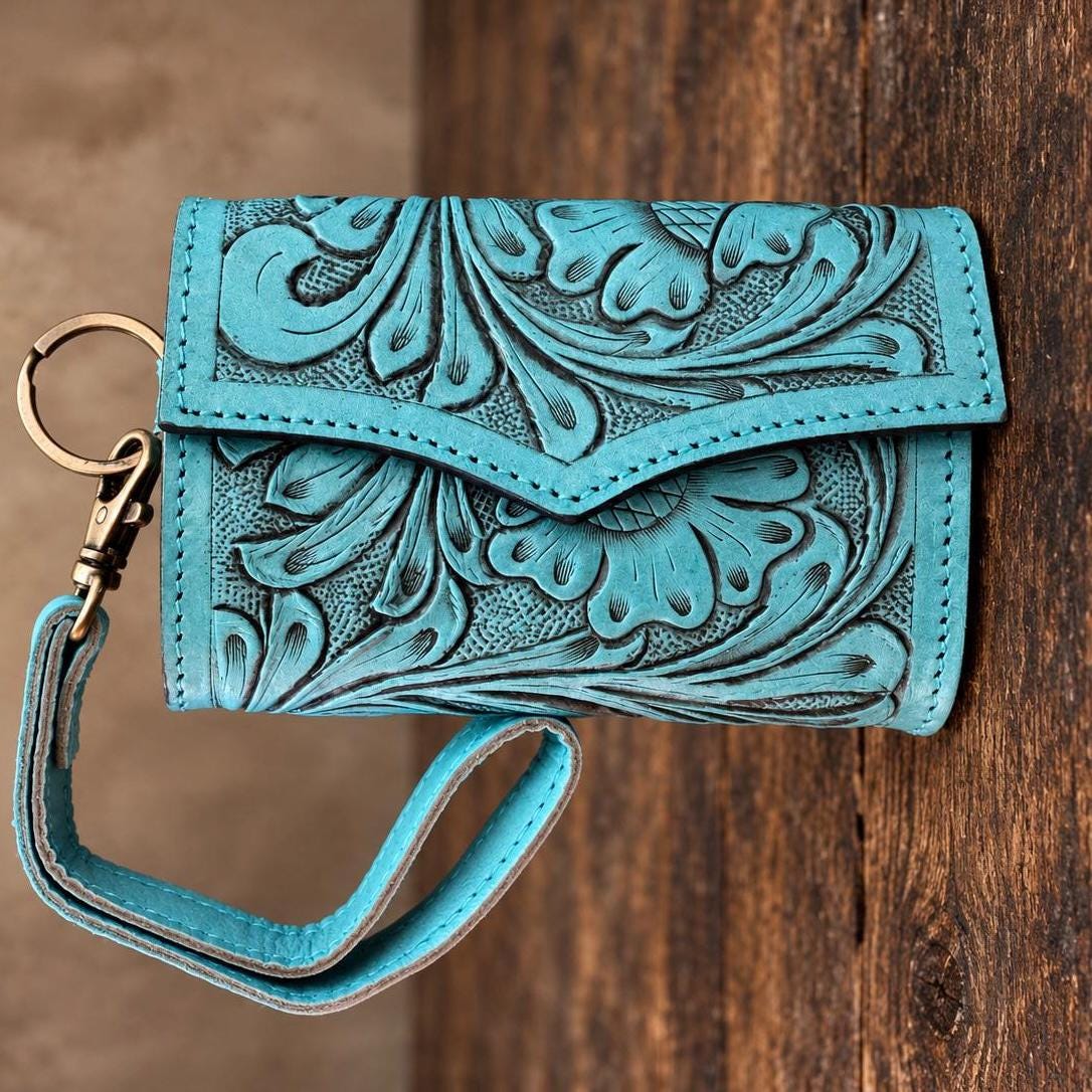 The Turquoise Mesa Speedy Leather Barrel Bag Purse by Double B