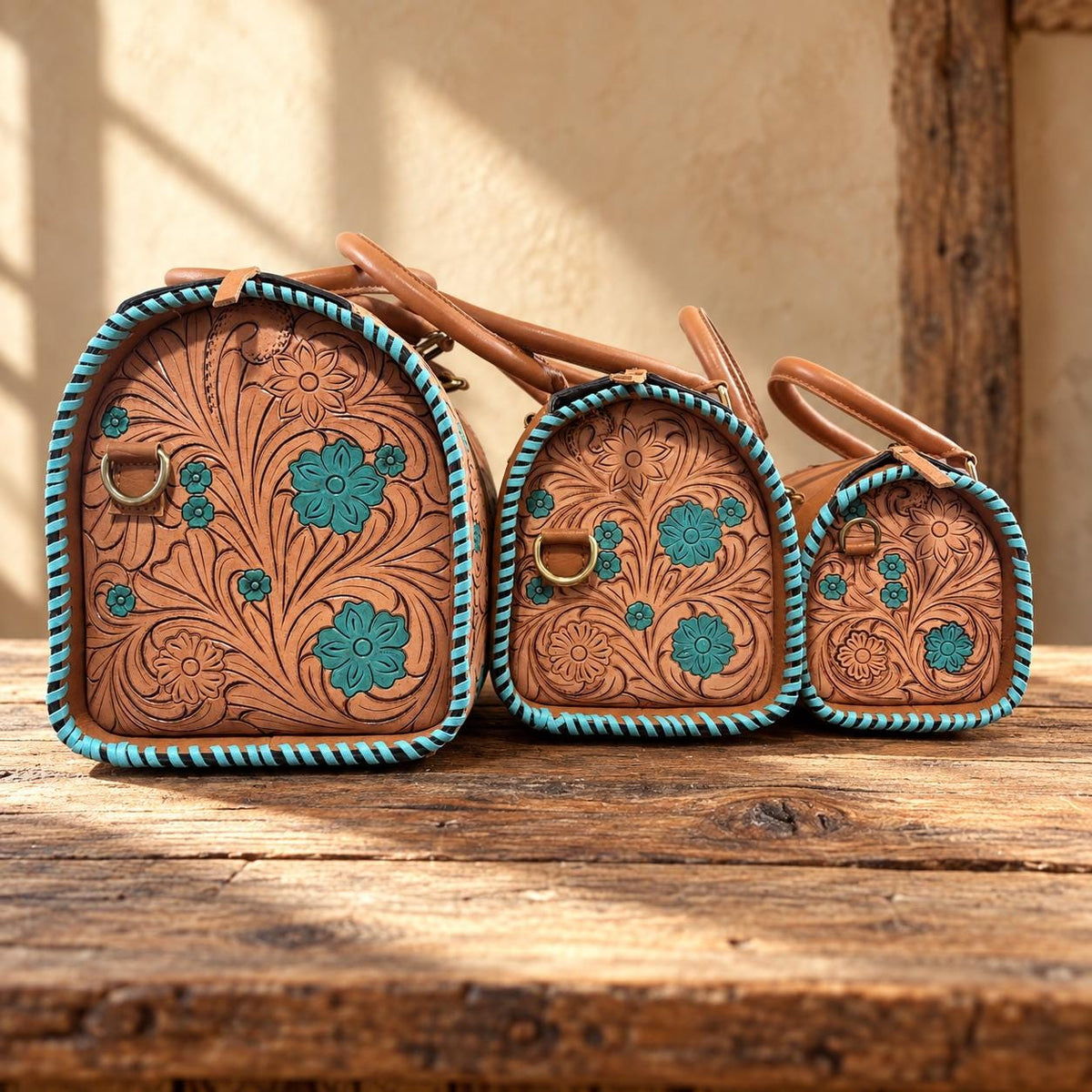 Catus Blossom Western Speedy Leather Purse by Double B