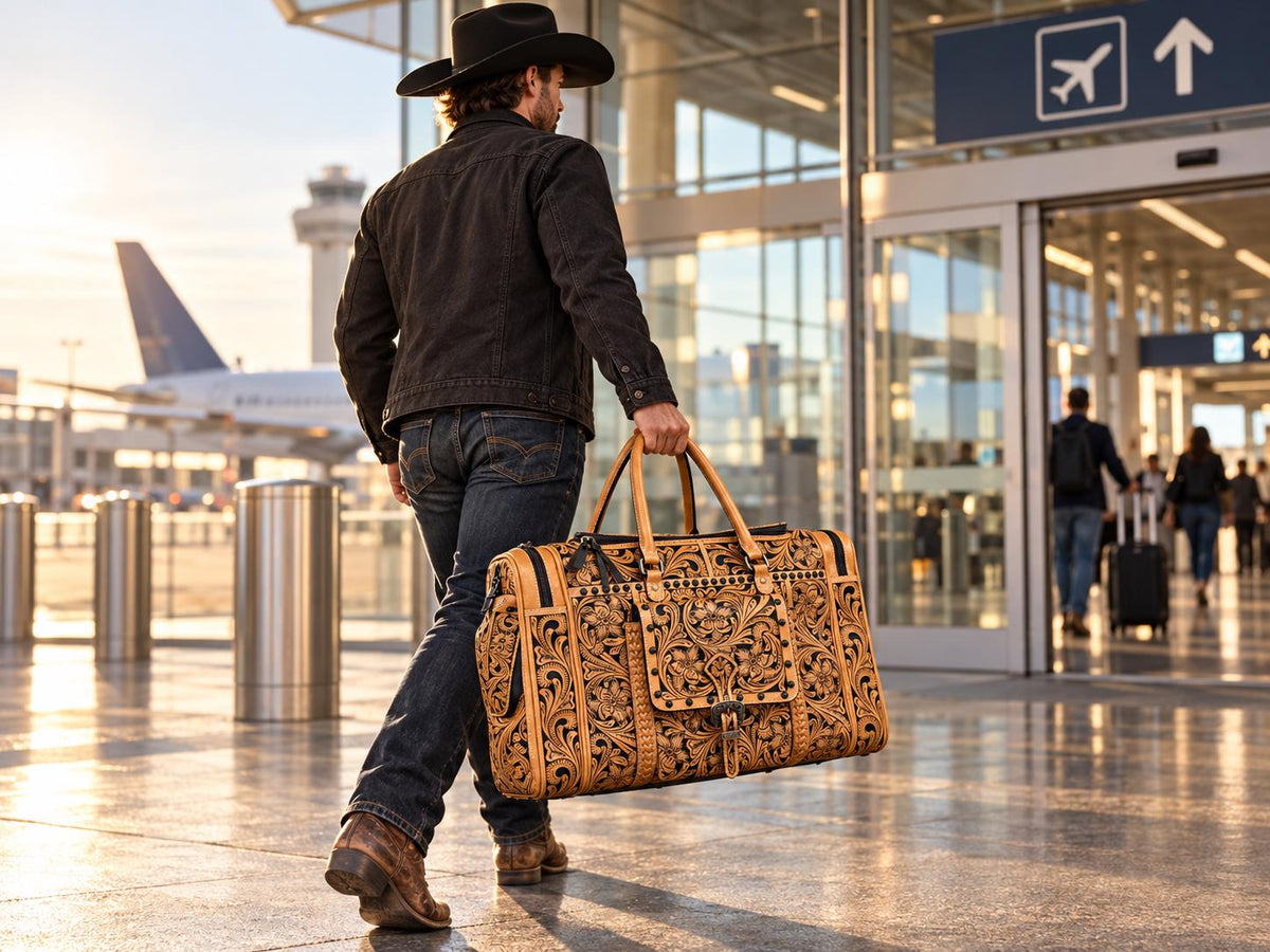 The Stockmen’s Weekender travel duffle bag carry on by Double B