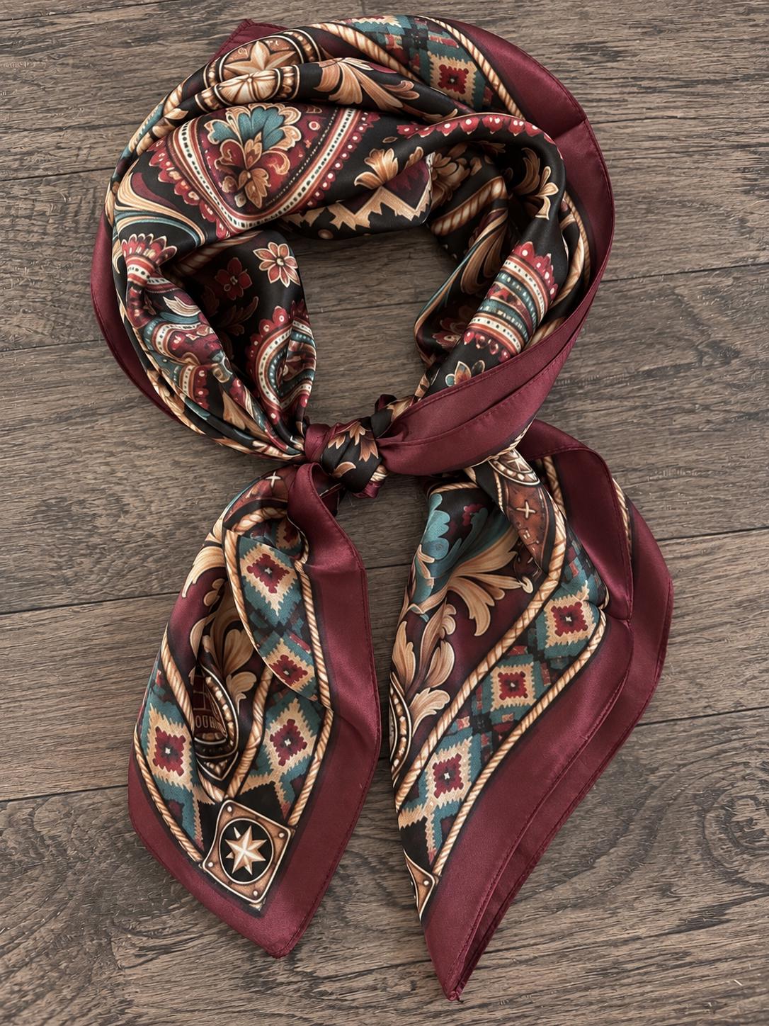Ranch House Reserve a Double B Luxury 100% Silk Wild Rag Scarf