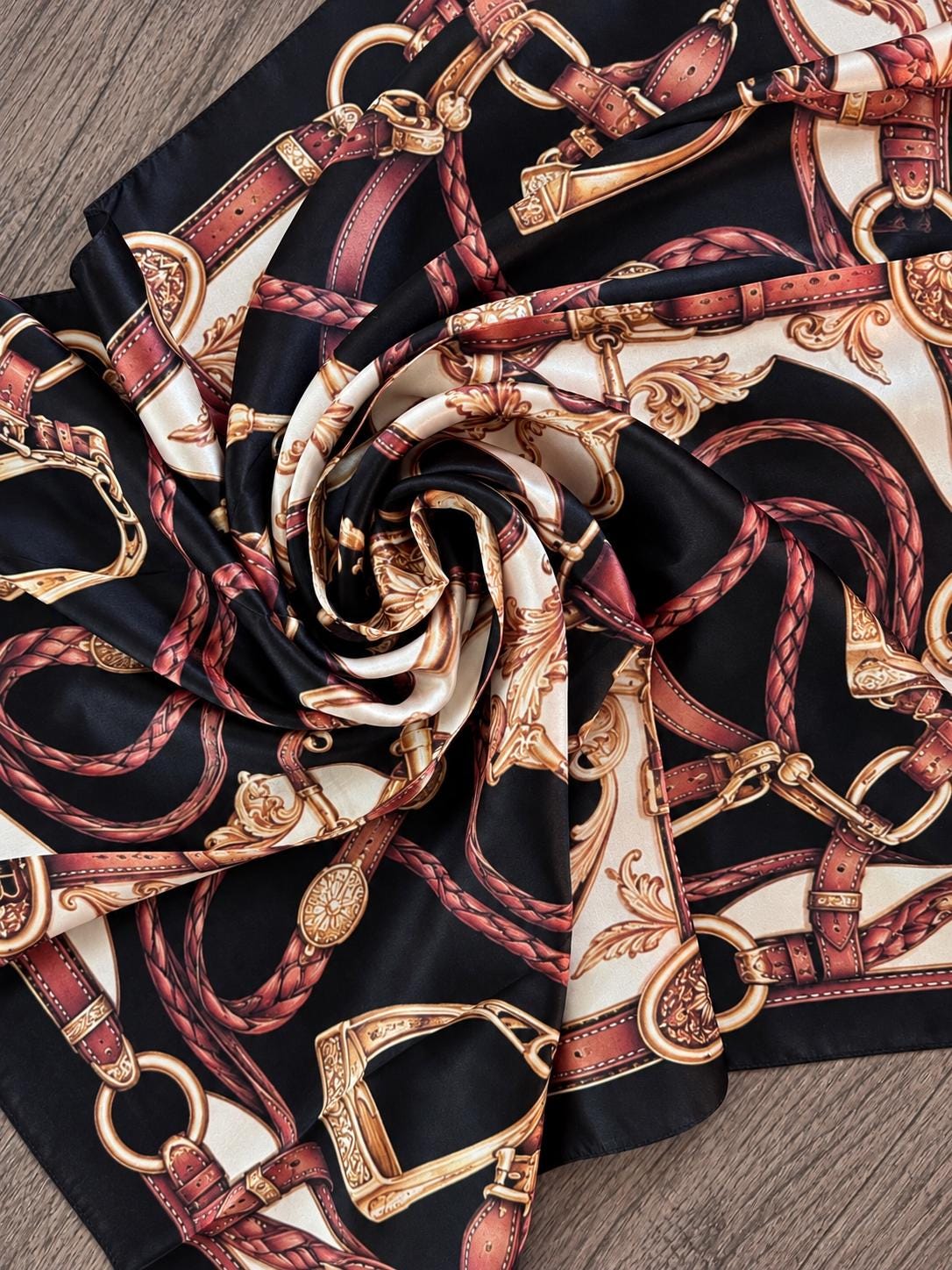 Gilded Reins a Double B Luxury Silk Western Wild Rag