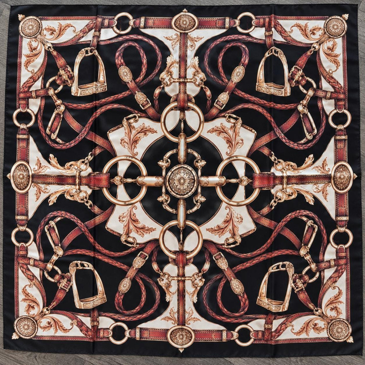 Gilded Reins a Double B Luxury Silk Western Wild Rag
