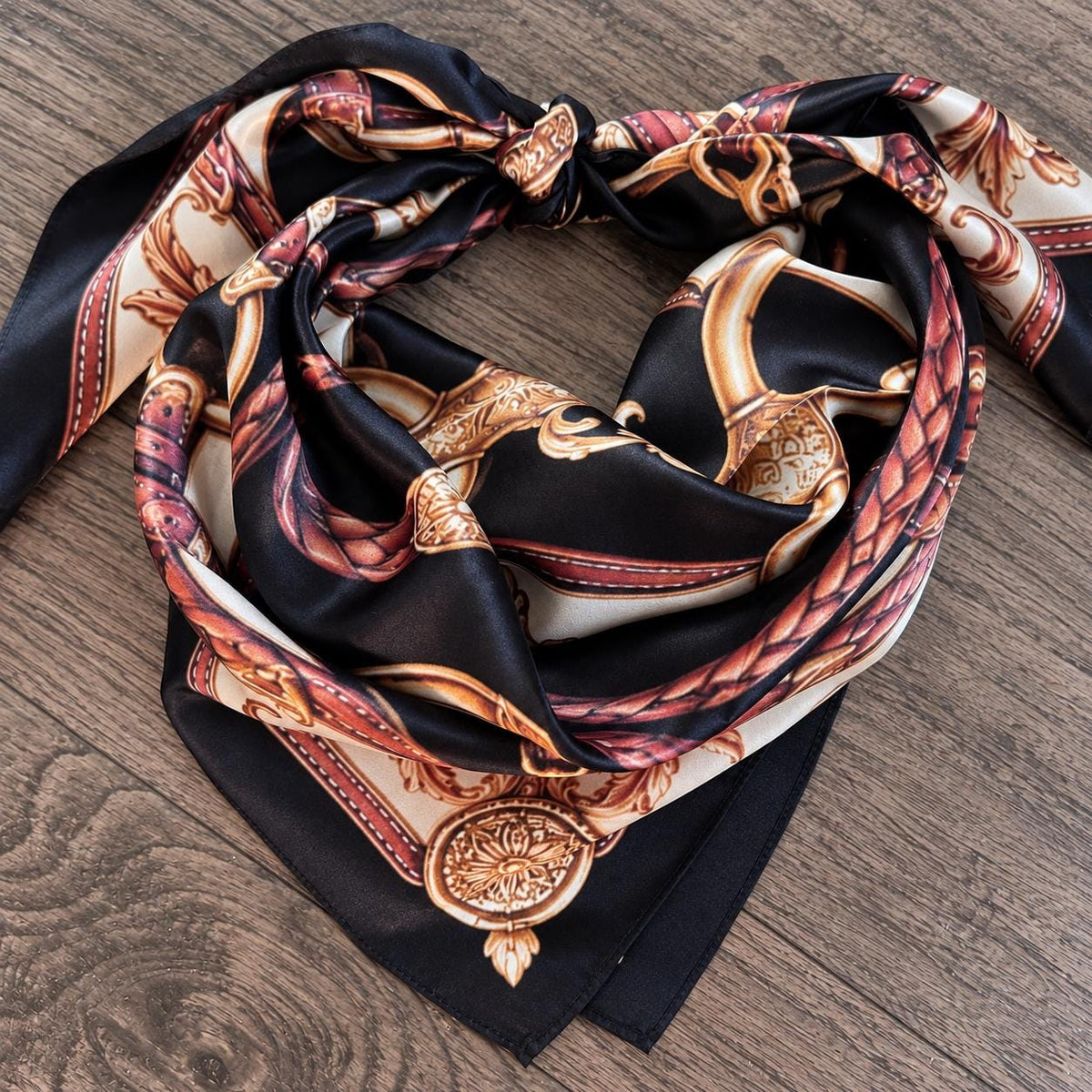Gilded Reins a Double B Luxury Silk Western Wild Rag
