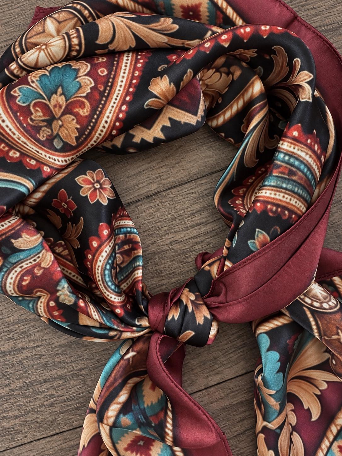 Ranch House Reserve a Double B Luxury 100% Silk Wild Rag Scarf