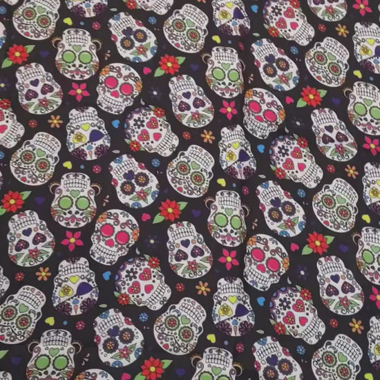 Wild Rag Día De Los Muertos Sugar Skull Cowboy Western Neck Scarf Bandanna by Double B Wild Rags