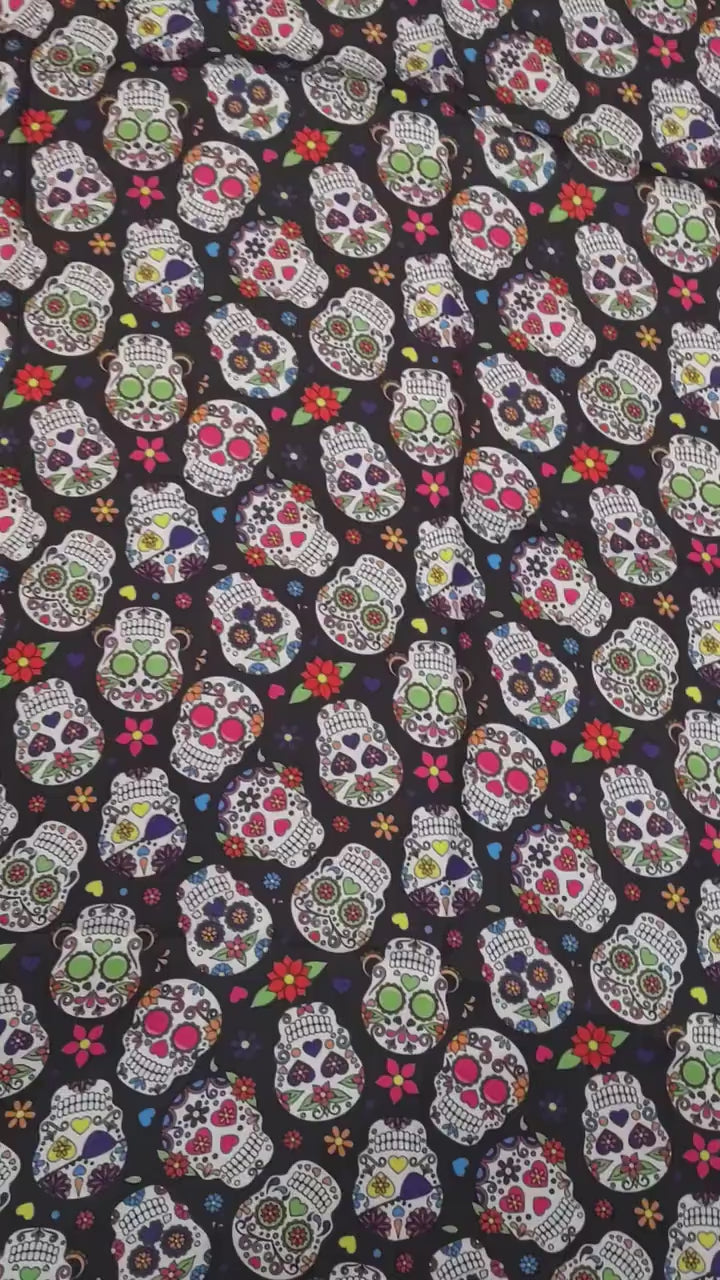 Wild Rag Día De Los Muertos Sugar Skull Cowboy Western Neck Scarf Bandanna by Double B Wild Rags