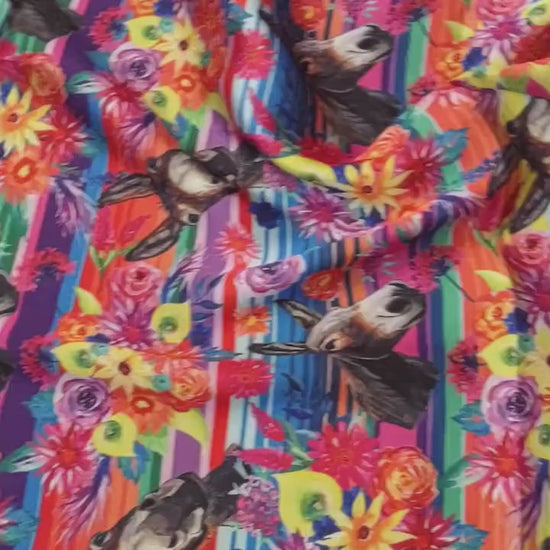 Wild Rag Donkey Burro Serape PINK Western Cowboy Neck Scarf Bandana by Double B Wild Rags