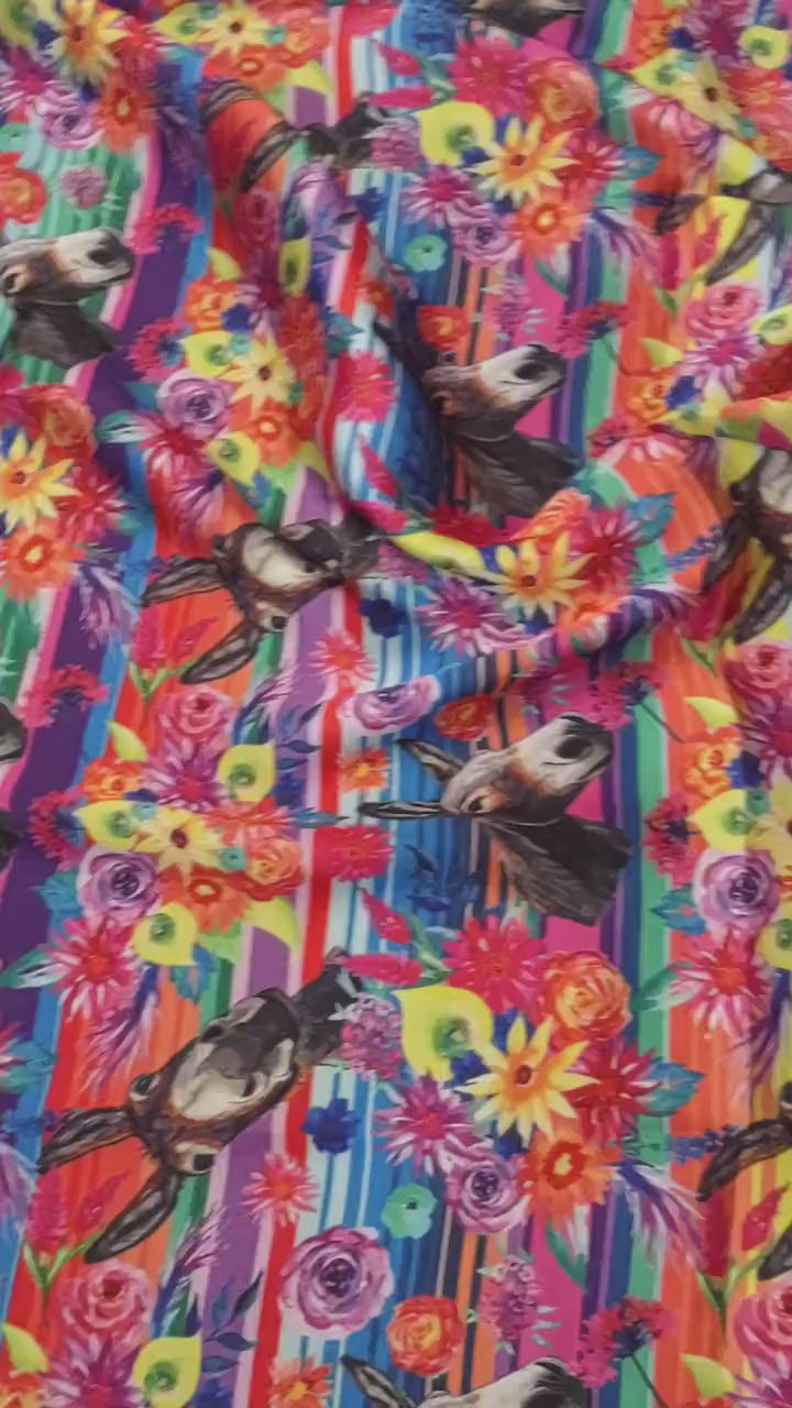 Wild Rag Donkey Burro Serape PINK Western Cowboy Neck Scarf Bandana by Double B Wild Rags