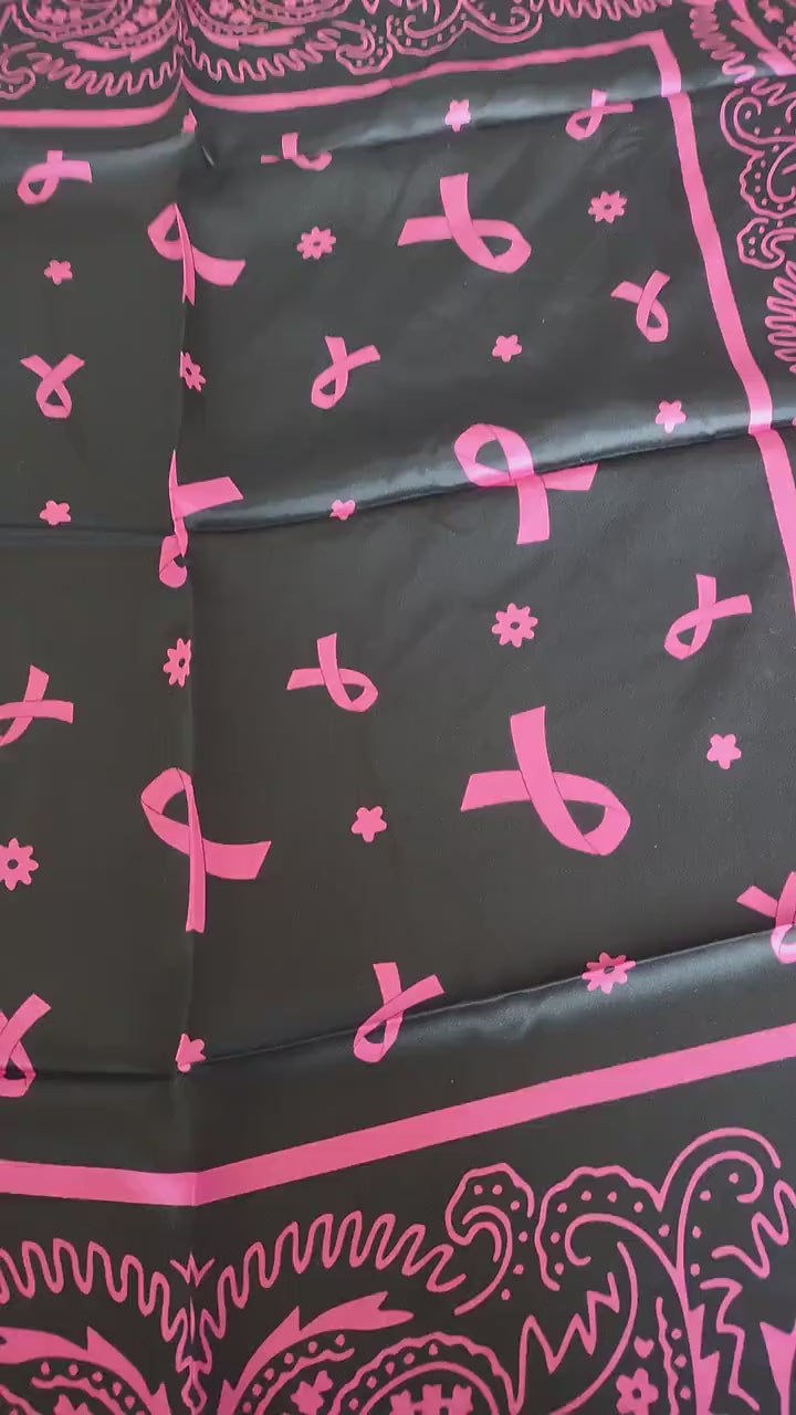 Wild Rag 100% Breast Cancer Pink Ribbon Tough Enough to Wear Pink Cowboy Western Neck Scarf Bandanna by Double B Wild Rags
